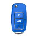 Face à Face Copieur Universel Flip Remote 3 Boutons Fréquence Réglable VW Type Bleu