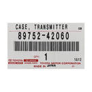 Toyota Land Cruiser Prado 2019 Genuine/OEM Remote Key Shell With H Transponder 3 Button OEM Part Number: 89752-42060 | Emirates Keys -| thumbnail
