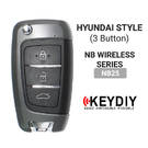 Keydiy KD Universal Flip Remote Key 3 botones Hyundai tipo NB25 PCF funciona con KD900 y KeyDiy KD-X2 Remote Maker y Cloner | Claves de los Emiratos -| thumbnail