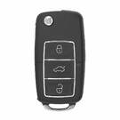 Keydiy KD Universal Flip Remote Key 3 Botones Chrome Volkswagen Tipo B01-3