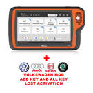Dispositivo Xhorse VVDI Key Tool Plus Pad y Volkswagen MQB Agregar clave y activación de pérdida de todas las claves