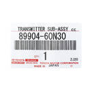 Nuovo Toyota Land Cruiser 2018-2019 Chiave telecomando intelligente originale / OEM 3 pulsanti 433 MHz Numero parte OEM: 89904-60N30 - ID FCC: BJ2EW |  -| thumbnail