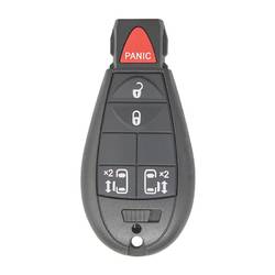 Jeep Dodge Chrysler Fobik Remote Key 4+1 Buttons Side Doors Button Type 433MHz PCF7941A Transponder / FCCID: IYZ-C01C