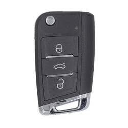 Chave remota Volkswagen MQB Flip 3 botões 433 MHz HU66 Blade