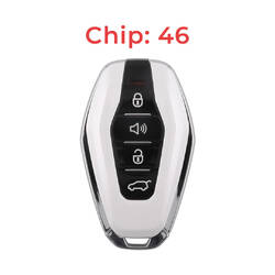 Jetour Original Smart Remote Key 3+1 Botões 433MHz 46 Chip Cor Branca
