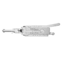 Strumento decodificatore di plettro 2 in 1 originale Lishi TOY43-AG Toy43 -8 tagli con wafer divisi Tipo antiriflesso