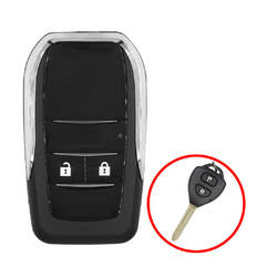Guscio chiave telecomando Toyota Flip 2 pulsanti tipo orizzontale modificato