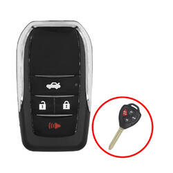 Guscio chiave telecomando Toyota Flip 3+1 pulsanti tipo orizzontale modificato