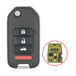 Honda Modified Flip Remote Key Shell 3+1 Buttons