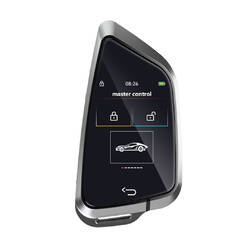 Kit de llave inteligente Universal LCD con entrada sin llave y sistema de seguimiento de ubicación estilo cuchillo de coche IOS Color plateado