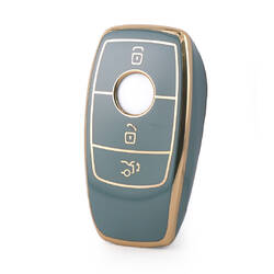 Nano – couvercle de haute qualité pour clé télécommande Mercedes série E, 3 boutons, couleur grise, Benz-B11J3