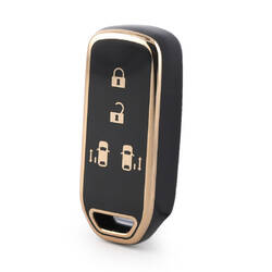 Nano High Quality Cover For Honda Smart Remote Key 4 Buttons Black Color HD-C11J4