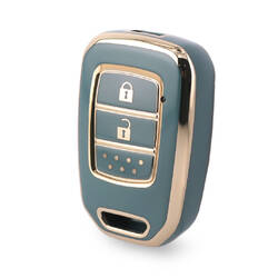 Nano High Quality Cover For Honda Remote Key 2 Buttons Gray Color HD-D11J2