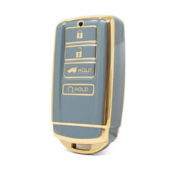 Nano High Quality Cover For Honda HR-V Remote Key 4 Buttons Gray Color HD-E11J4B