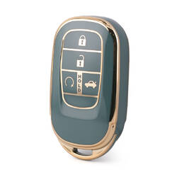 Nano High Quality Cover For Honda Remote Key 4 Buttons Gray Color HD-G11J4
