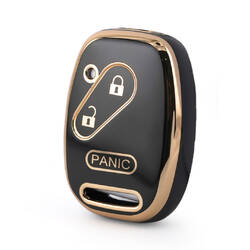 Nano High Quality Cover For Honda Remote Key 2+1 Buttons Black Color HD-J11J3B