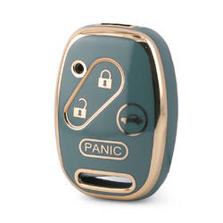 Nano High Quality Cover For Honda Remote Key 3+1 Buttons Gray Color HD-J11J4