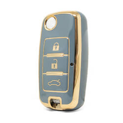 Capa Nano de alta qualidade para chave remota Dongfeng 3 botões cor cinza DF-A11J
