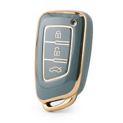 Capa Nano de alta qualidade para chave remota Dongfeng 3 botões cor cinza DF-G11J