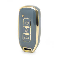 غطاء نانو عالي الجودة لمفتاح ريموت فورد 3 ازرار لون رمادي Ford-H11J
