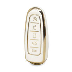 غطاء نانو عالي الجودة لمفتاح ريموت فورد 5 ازرار لون ابيض Ford-J11J