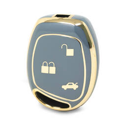 غطاء نانو عالي الجودة لمفتاح ريموت فورد 3 ازرار لون رمادي Ford-L11J