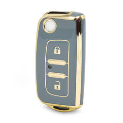 Capa Nano de alta qualidade para chave remota Foton Flip 2 botões cor cinza FT-A11J