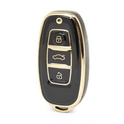 Capa Nano de alta qualidade para chave remota Hongqi 3 botões cor preta HQ-C11J