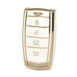 Capa nano de alta qualidade para chave remota Hyundai Genesis 4 botões cor branca GNS-A11J