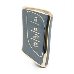 Нано-чехол высокого качества для дистанционного ключа Lexus с 4 кнопками серого цвета LXS-B11J4