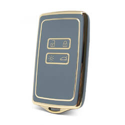 Capa nano de alta qualidade para chave remota Renault Megane4 4 botões cor cinza RN-A11J