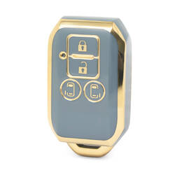 Capa Nano de alta qualidade para chave remota Suzuki 4 botões cor cinza SZK-B11J