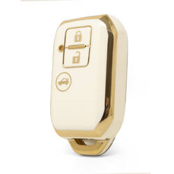 Capa Nano de alta qualidade para chave remota Suzuki 3 botões cor branca SZK-C11J3