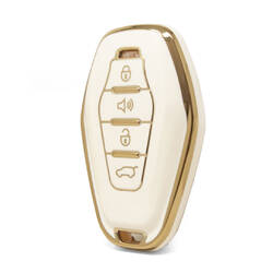 Nano – couvercle de haute qualité pour clé télécommande Chery, 4 boutons, couleur blanche, CR-F11J