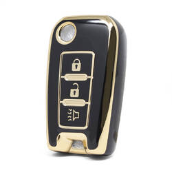Capa Nano de alta qualidade para Venucia Flip Remote Key 3 botões cor preta VNC-C11J