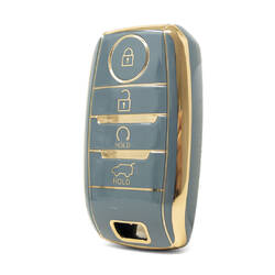 Capa nano de alta qualidade para chave remota Kia 4 botões cor cinza KIA-D11J4B