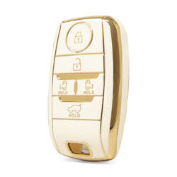 Capa nano de alta qualidade para chave remota Kia 5 botões cor branca KIA-D11J5