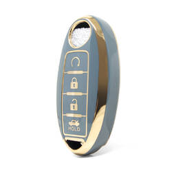 Capa nano de alta qualidade para chave remota Nissan 4 botões cor cinza NS-A11J4B