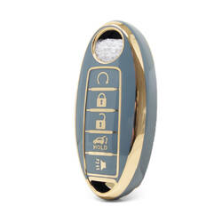 Capa nano de alta qualidade para chave remota Nissan 5 botões cor cinza NS-A11J5