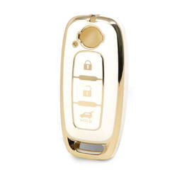 Capa nano de alta qualidade para chave remota Nissan 3 botões cor branca NS-C11J3