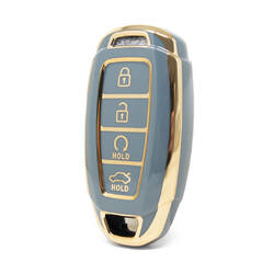 Capa Nano de alta qualidade para chave remota Hyundai Kona 4 botões cor cinza HY-D11J4B