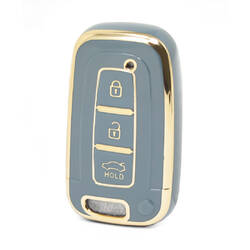 Capa Nano de alta qualidade para chave remota Hyundai Kia 3 botões cor cinza HY-G11J3