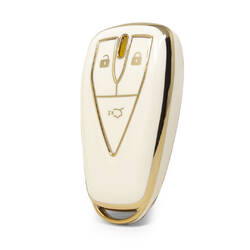 Capa Nano de alta qualidade para chave remota Changan 3 botões cor branca CA-C11J3