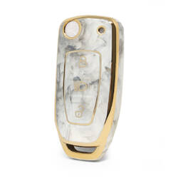 Capa de mármore nano de alta qualidade para chave remota TATA 3 botões cor branca TATA-B12J