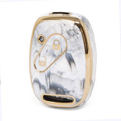 Nano High Quality Marble Cover For Honda Remote Key 2 Buttons White Color HD-J12J2