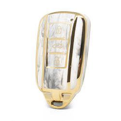 Capa de mármore nano de alta qualidade para chave remota Dongfeng 3 botões cor branca DF-D12J