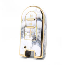 Capa de mármore nano de alta qualidade para chave remota Toyota 4 botões cor branca TYT-G12J4B