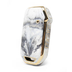 Capa de mármore nano de alta qualidade para chave remota Kia 4 botões cor branca KIA-C12J4A