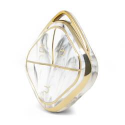 Capa de mármore nano de alta qualidade para chave remota wuling 3 botões cor branca WL-E12J