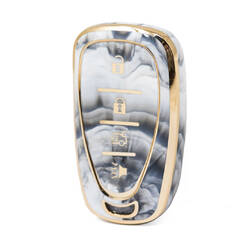 Capa de mármore nano de alta qualidade para chave remota Chevrolet 4 botões cor branca CRL-B12J4B